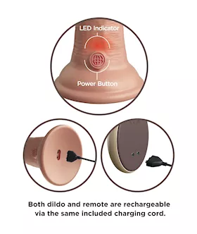 King Cock Elite Dual Density Vibe Silicone Dildo With Remote