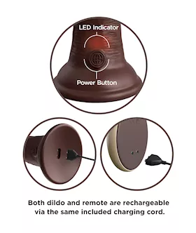 King Cock Elite Dual Density Vibe Silicone Dildo With Remote