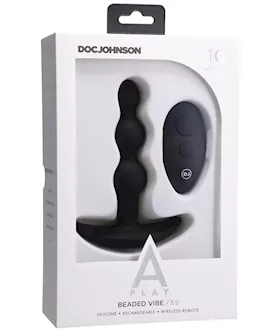 A-play Beaded Rechargeable Silicone Anal Plug With Remote
