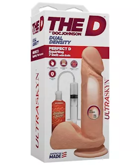 The D Perfect D Squirting 7 Inch With Balls Ultraskyn Vanilla