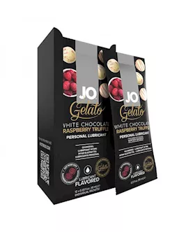 Jo White Chocolate Raspberry Lubricant 10ml 12 Pack