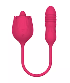 Amore Thrusting Rose Vibrator