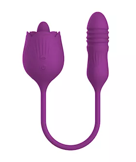 Amore Thrusting Rose Vibrator