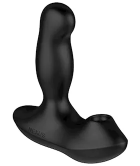 Revo Air Waterproof Remote Control Rotating Prostate Massager With Suction Black