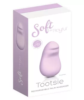 Soft By Playful Tootsie Rechargeable Palm Massager Purple