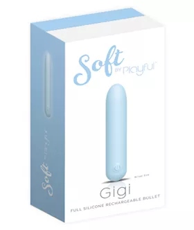 Soft By Playful Gigi - Full Silicone Rechargeable Bullet Blue