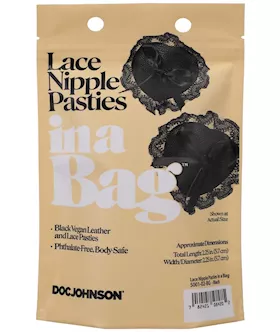 Lace Nipple Pasties In A Bag Black
