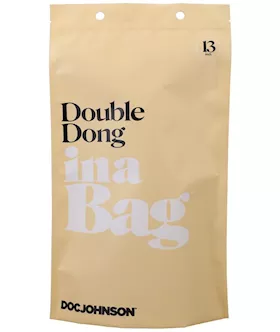 Double Dong In A Bag 13 Inch Clear