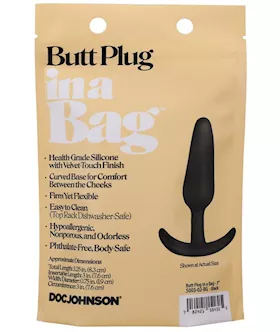 Butt Plug In A Bag 3 Inch Black