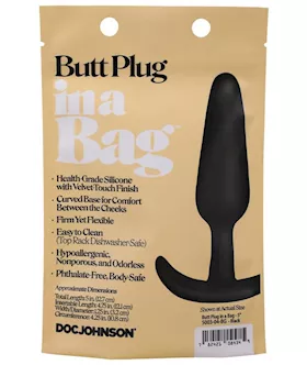 Butt Plug In A Bag 5 Inch Black