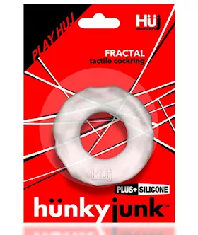 Hunkyjunk Fractal Tactile Cockring Clear Ice