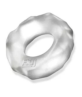 Hunkyjunk Fractal Tactile Cockring Clear Ice