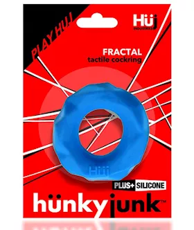 Hunkyjunk Fractal Tactile Cockring Teal Ice