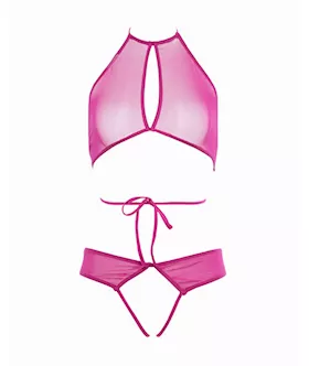 Allure Marley Mesh Peek A Boo Top & Open Panty