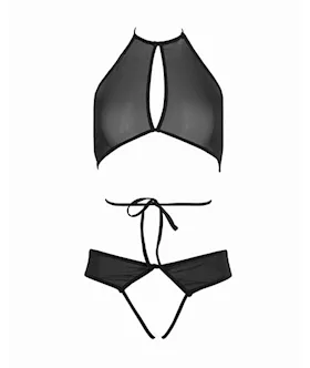 Allure Marley Mesh Peek A Boo Top & Open Panty