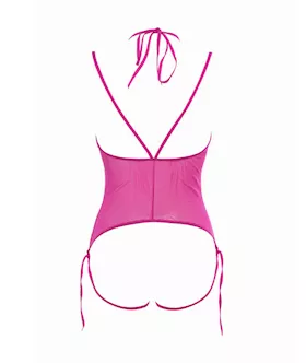 Allure Angelina Sheer Mesh Under Bust Teddy