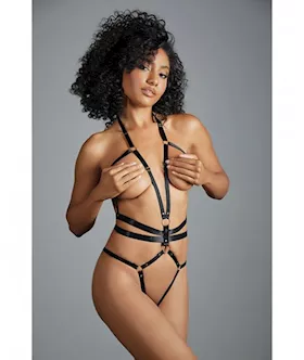Adore Izabel Open Teddy Wdual Waist Black Os
