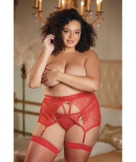 Allure High Waisted Lace Garter  Gstring