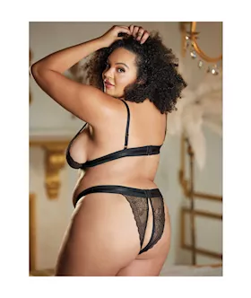 Allure Lace Peek A Boo Bralette & Panty