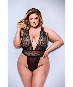 Baci Sexy Deep V Lace Teddy  Q BX