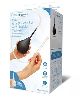 Cleanscene  225ml 4pc Anal Douche Set With Flexible Tip Head