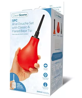 Cleanscene  3pc 200ml Douche Set Including Bulb Classic And Flared Base Tip