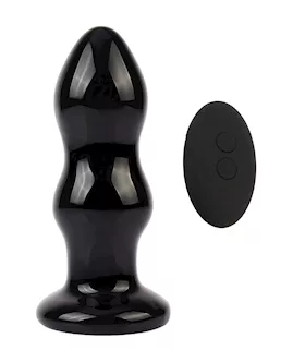 Eris Infinity Vibrating Glass Butt Plug