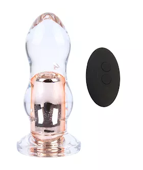 Luci Infinity Vibrating Glass Butt Plug