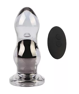 Luci Infinity Vibrating Glass Butt Plug