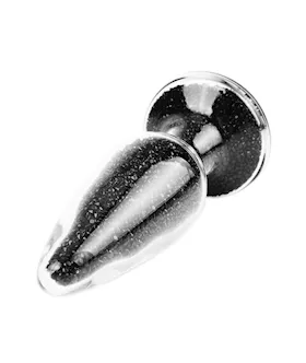 Glitter Gem Glass Butt Plug