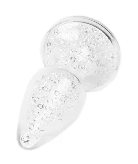 Glitter Gem Glass Butt Plug