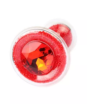 Glitter Gem Sphere Glass Butt Plug