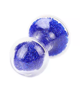 Glitter Gem Sphere Glass Butt Plug