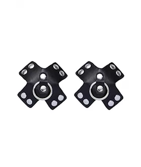 KinKi LeatherLook Nipple Covers with ORing