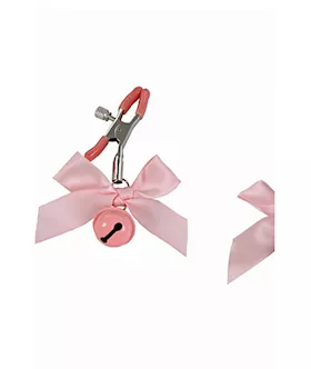 Kinki Nipple Clamps With Bow And Bell