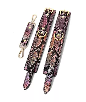 Share Satisfaction Snake-print Ankle Cuffs