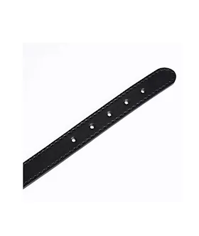 Kinki Faux Leather Collar With Bell