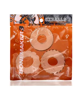 Bonemaker 3-pack Boner Cockring Kit Clear
