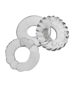 Bonemaker 3-pack Boner Cockring Kit Clear