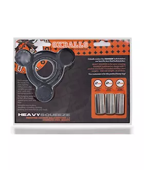 Heavy Squeeze Weighted Squeeze Ballstretcher W/ 3 Stainless Steel Weights Black