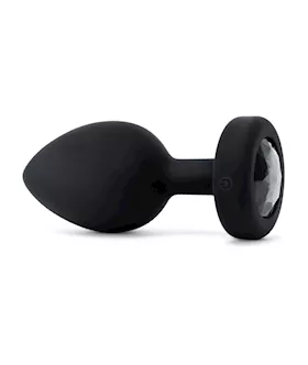 B-vibe Vibrating Jewel Plug Xxl Black