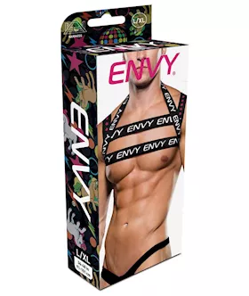 Envy Logo Harness Black/white Lxl Bx