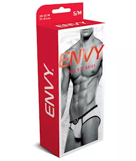 Envy Bad Boy Brief - White - S/m Bx