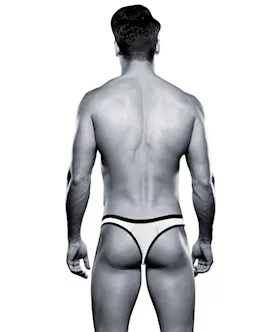 Envy Bad Boy Thong - White - S/m Bx