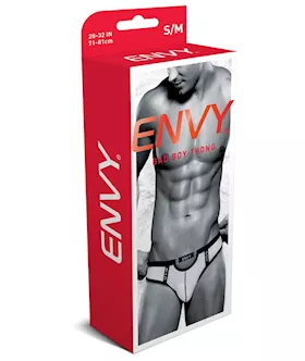 Envy Bad Boy Thong - White - S/m Bx
