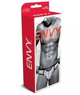Envy Bad Boy Thong - White - L/xl Bx