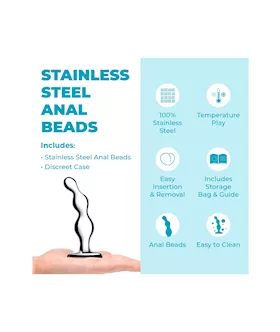 B Vibe Stainless Steel Anal Beads