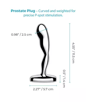 B Vibe Stainless Steel Prostate Plug