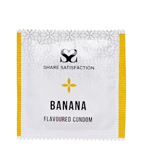 Share Satisfaction Banana Flavoured Condoms  50 pack