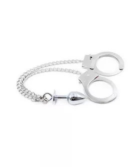 Kinki Metal Handcuffs With Butt Plug